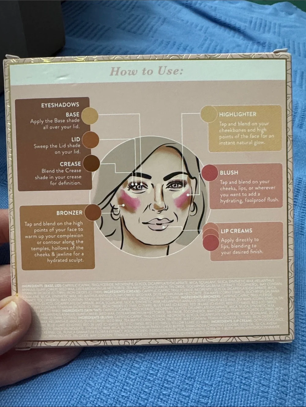 New Laura Geller Set Full Face Basics Palette W/ 2 Brushes